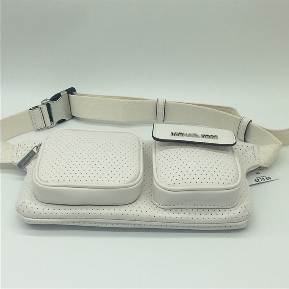MICHAEL KORS HANOVER MD BELT BAG OPTIC WHITE - Picture 7 of 8